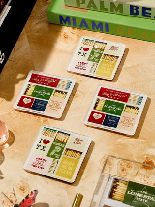 Texas Matchbook Coasters