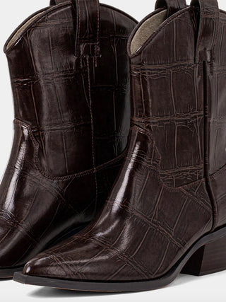Zou Zou Boot Brown Croc