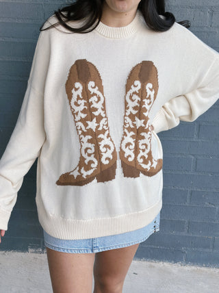 Stay Awhile Sweater Cowboy Boot