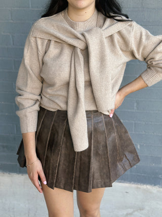Beau Shoulder Tie Sweater