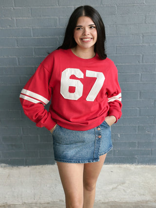 6-7 Top Dusty Red