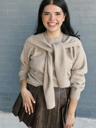 Beau Shoulder Tie Sweater