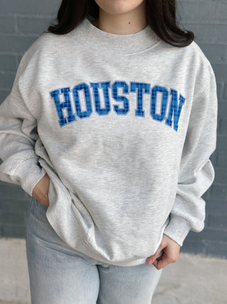 Houston Plaid Mock Neck