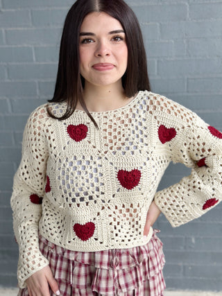 Big Heart Crochet Top