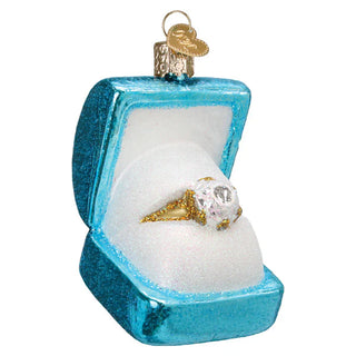 Something Blue Ring Box Ornament