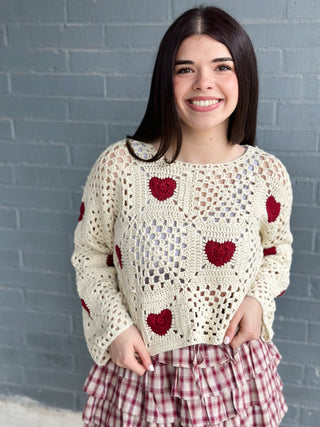 Big Heart Crochet Top