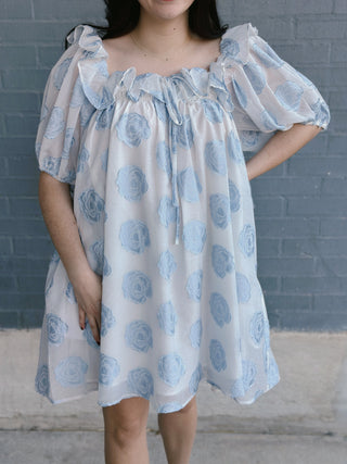 Edith Blue Floral Babydoll