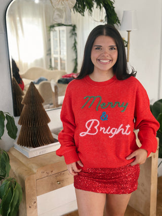 Merry & Bright Sweater Red