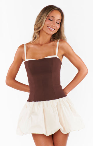Tiffany Skort Dress Chocolate + Cream
