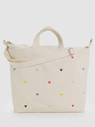 Embroidered Heart Horizontal Duck Bag