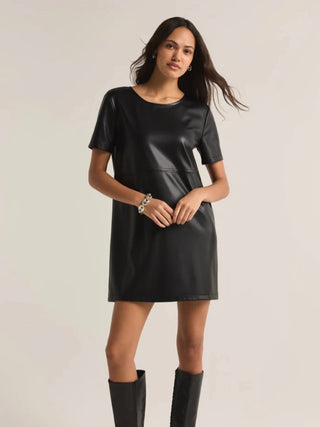 London Faux Leather Dress