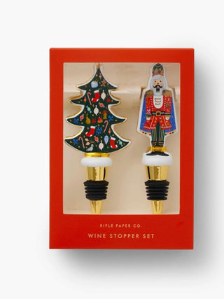 Nutcracker Porcelain Wine Stopper Set