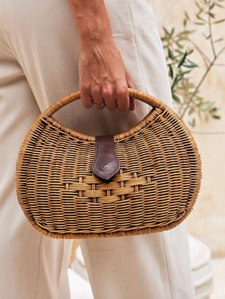 Rattan Eclipse Handbag
