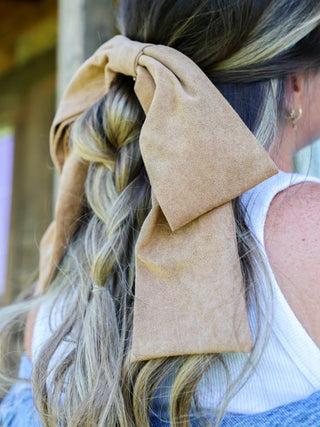 Suede Slouchy Bow