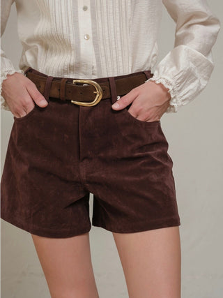 Rum Raisin Suede Short