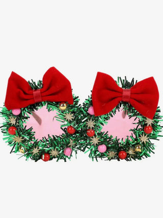 Fa La La Wreath Glasses