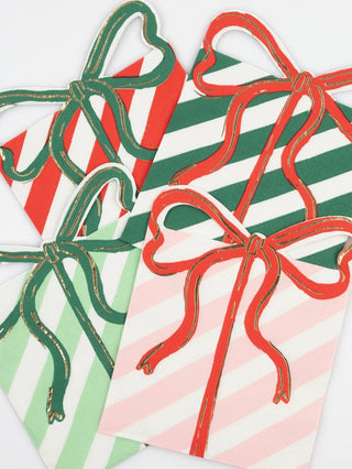 Present with Bow Napkins