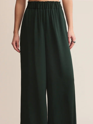 Isolde Satin Pants Garland Green