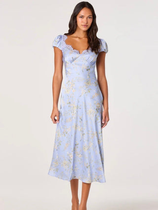 Makaela Blue Floral Dress