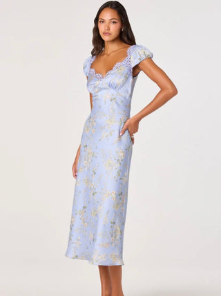 Makaela Blue Floral Dress