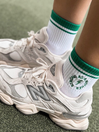 Strong As a Mother Half Crew Socks