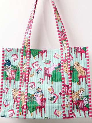 Mahjong Menagerie Petite Traveler Tote