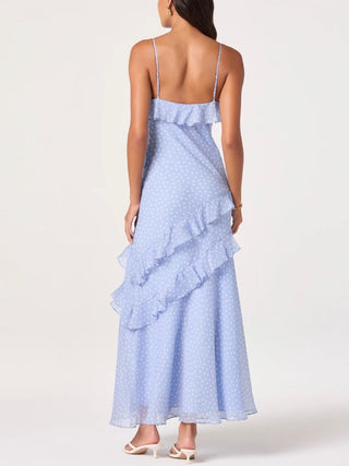 Amiya Blue Polka Dot Dress