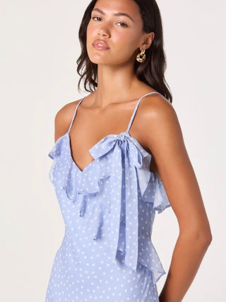 Amiya Blue Polka Dot Dress