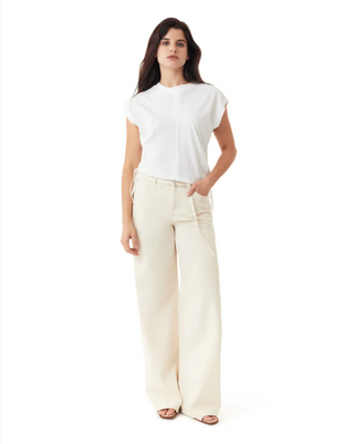 Brynn Sand Stripe Wide Leg