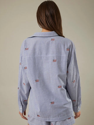 Stripe Flag Button Down