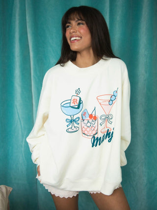 Mahj & Martinis Mock Neck