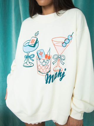 Mahj & Martinis Mock Neck