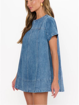 Claremont Dress Stream Indigo