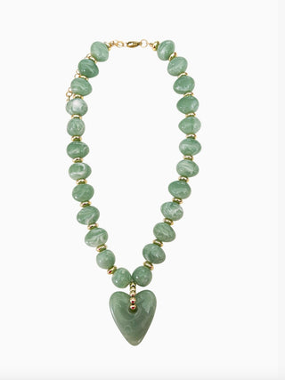 Athens Beaded Heart Necklace