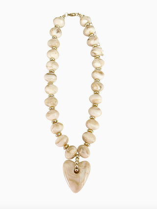 Athens Beaded Heart Necklace