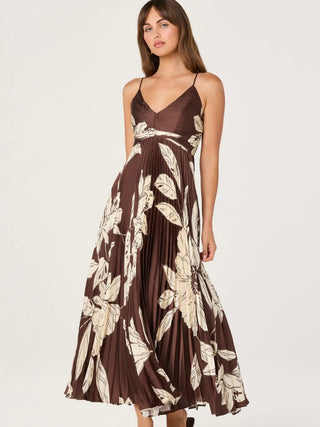 Clea Brown Floral Dress
