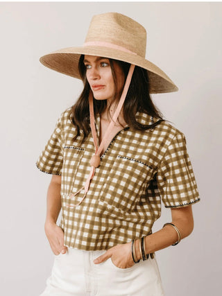 Painted Gingham Palmer Top