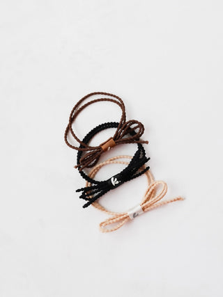 Evergreen Corded Bow Hair Tie Pack