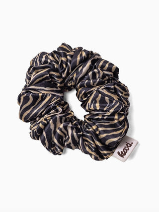 Zebra Satin Midi Scrunchie