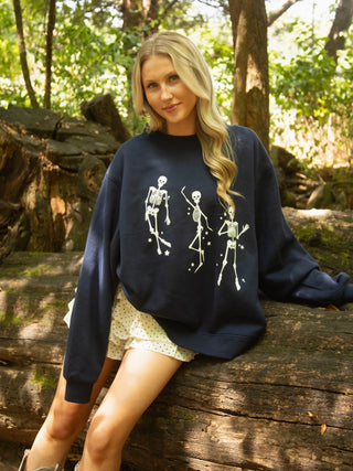 Dancing Skeleton Mockneck