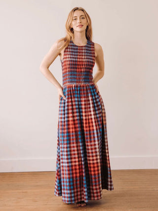 Cabernet Gingham Jane Dress