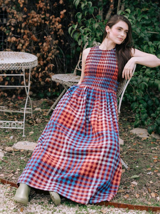 Cabernet Gingham Jane Dress