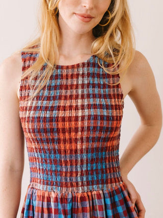 Cabernet Gingham Jane Dress