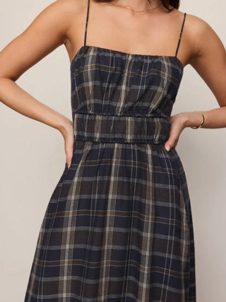 Evermore Plaid Midi Dress