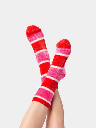 Fuzzy Stripe Socks