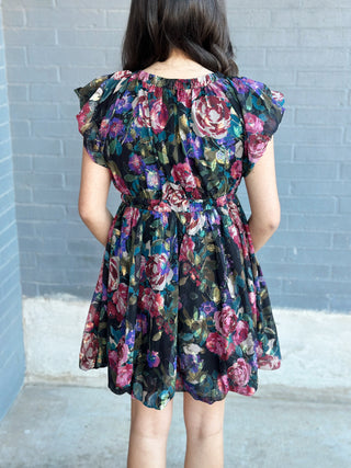 Secret Garden Velvet Bow Dress