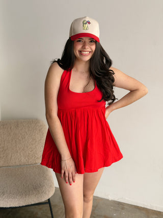 Fireworks Romper Red
