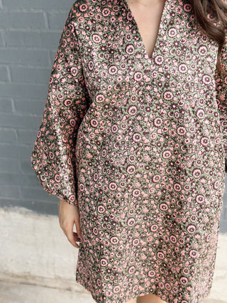 Betsy Jacquard Floral Dress