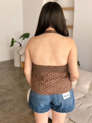 Hazel Ruched Halter Top