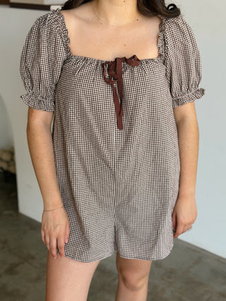 Trophy Gingham Romper